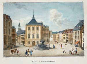 The Square and Town Hall of Spa by Belgian School