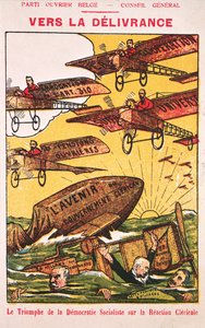 Poster advertising the Parti Ouvrier Belge (Belgian Workers Party) pre 1914