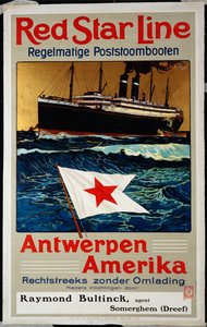 Red Star Line, Antwerp America by Belgian School