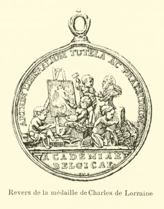 Reverse of the medal of Charles of Lorraine by Belgian School