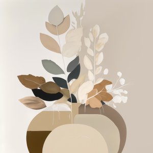 Abstract Botanical Vase by Bella Eve
