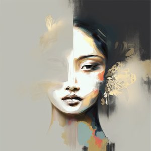 Golden Abstract Portrait