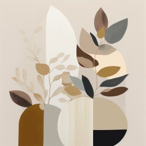 Modern Botanical Abstract by Bella Eve