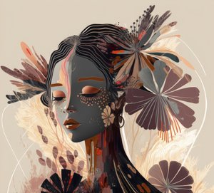 Serene Floral Portrait
