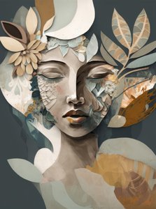 Serene Floral Woman by Bella Eve