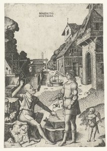 Apollo with Cupid by Vulcan by Benedetto Montagna