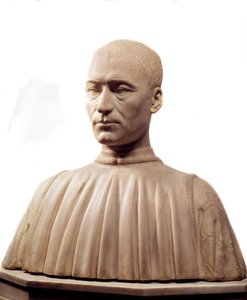 Bust of Philippe Strozzi (or Filippo) (1489-1538), Italian Condottiere and Politician. Marble Sculpture by Benedetto da Maiano (1442-1497). 15th Century. Paris, Louvre Museum. by Benedetto da Maiano