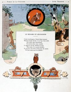 The Fox and the Grapes, illustration from 
