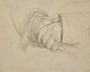 Clasped Hands, said to be those of the Poet William Wordsworth by Benjamin Haydon