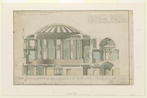 Section of US Capitol South Wing by Benjamin Henry Latrobe