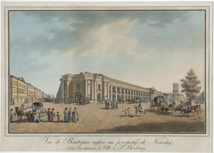 Nevsky Prospekt near the Great Gostiny Dvor and City Duma in Saint Petersburg by Benjamin Patersson