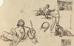 Figure Studies of a Man Rising From the Ground by Benjamin Robert Haydon