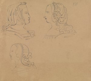 Portrait Studies of Women in Various Headdress