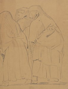 Study of a Group of Robed, Standing Figures