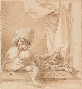 A Mother and Two Children by Benjamin West