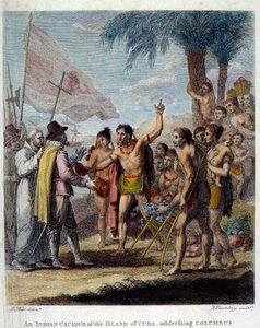 An Indian Cacique from the Island of Cuba Welcomes Christopher Columbus by Benjamin West