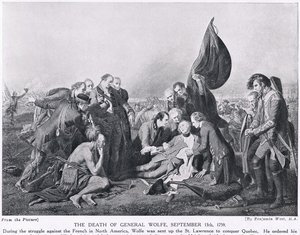 The Death of General Wolfe, September 13th, 1759, illustration from 