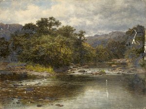 On the Llugwy River by Benjamin Williams Leader