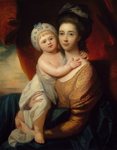 Lady Sondes with her Infant Son, c.1793-94 by Benjamin school of West