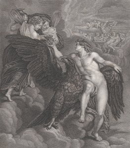 Ganymede, Leaning on an Eagle, Receiving the Cup from Hebe by Benoit Louis Henriquez