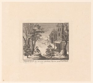 Daphnis Hunting Birds in Winter by Benoît Audran (I)