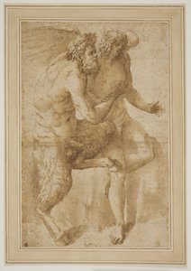 Two Female Figures, with Symbols of Poetry and Music