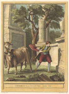 Man and the Snake by Benoît Louis Prévost after Jean Baptiste Oudry
