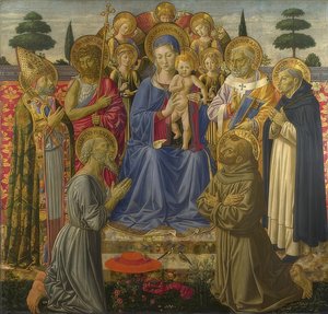 Madonna with Child Surrounded by Angels and Saints by Benozzo Gozzoli
