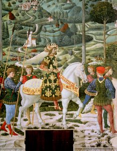 John VII Palaeologus (1391-1448), Eastern Roman Emperor, as one of the Three Kings (detail) by Benozzo di Lese di Sandro Gozzoli
