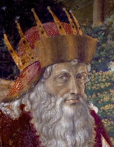 The Journey of the Magi. Cortege of the Magi of Jerusalem to Bethlehem called 