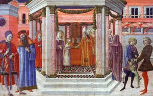 Presentation of Mary at Temple (detail) by Benvenuto di Giovanni
