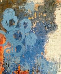 Distressed Blue Circles