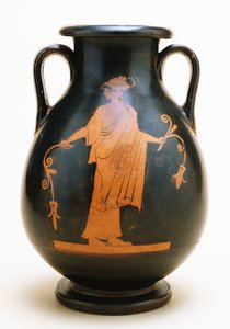 An Attic Red-Figure Pelike Depicting a Female Figure by Berlin Painter