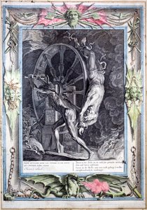 Ixion bound to the eternally turning fiery wheel