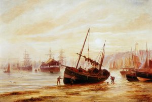 Seascape - Mouth of the Tyne by Bernard Benedict Hemy