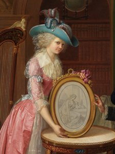 (detail) Portrait of the Villers family by Bernard Duvivier