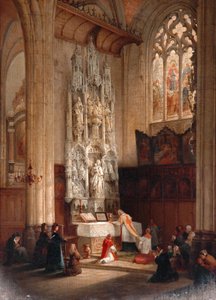Interior of the Church of St Waudru, Mons by Bernard Neyt