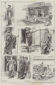 Sketches of the Greek Play Helena in Troas, at Hengler