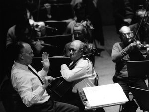 Paul Sacher and Mstislav Rostropovich