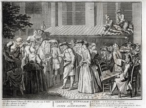 Jewish Wedding in the Jewish German Community (engraving)