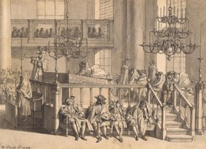 Jewish New Year in the Portuguese Synagogue in Amsterdam by Bernard Picart