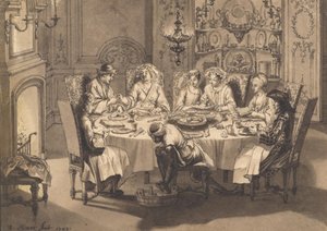 Meal during Jewish Passover with Portuguese Jews by Bernard Picart