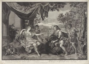 Meleager Gives the Head of the Calydonian Boar to Atalanta (History of Meleager) by Bernard Picart