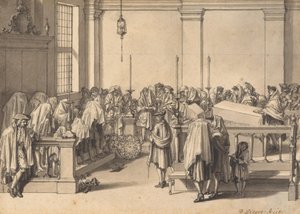 Blessing of the People by the Priests in the Portuguese Synagogue in The Hague by Bernard Picart