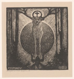Kneeling Figure Before the Appearance of a Deer (The Vision of St. Hubertus)