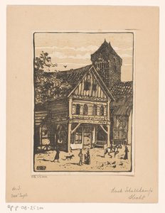Wooden House and Stone Tower by Bernard Willem Wierink