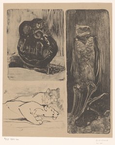 Vase, Lionesses, and a Vulture