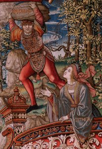Flemish tapestry. Series The Honours. Justice. Ninth tapestry in the series. Model Cartoonists from the circle of Bernard van Orley and Jan Gossaert. Manufacture Pieter van Aelst, Brussels. Ca 1550