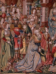 Flemish tapestry. Series The Honours. Justice. Ninth tapestry in the series. Model Cartoonists from the circle of Bernard van Orley and Jan Gossaert. Manufacture Pieter van Aelst, Brussels. Ca 1550 by Bernard van Orley