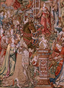 Flemish tapestry. Series The Honours; Prudence. Seventh tapestry in the series. Ca 1550. by Bernard van Orley
